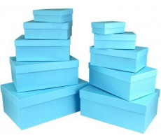 Коробка Прямоугольник глубокие "Голубой"