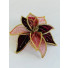 Цветок искусственный Пуансетия на клипсе (бархат, органза) 20см, рис. № 2