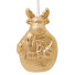 Новогоднее подвесное украшение золотой олень из долом.керамике 8,5*5,5*1,5см